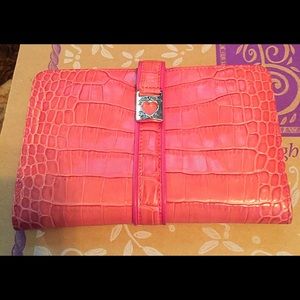 Brighton Pink Croc Wallet/Checkbook